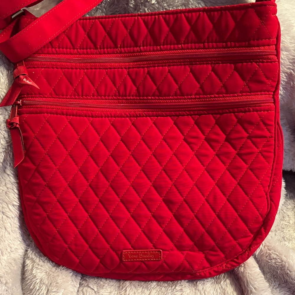 Vera Bradley Vibrant Red Quilted Crossbody Bag